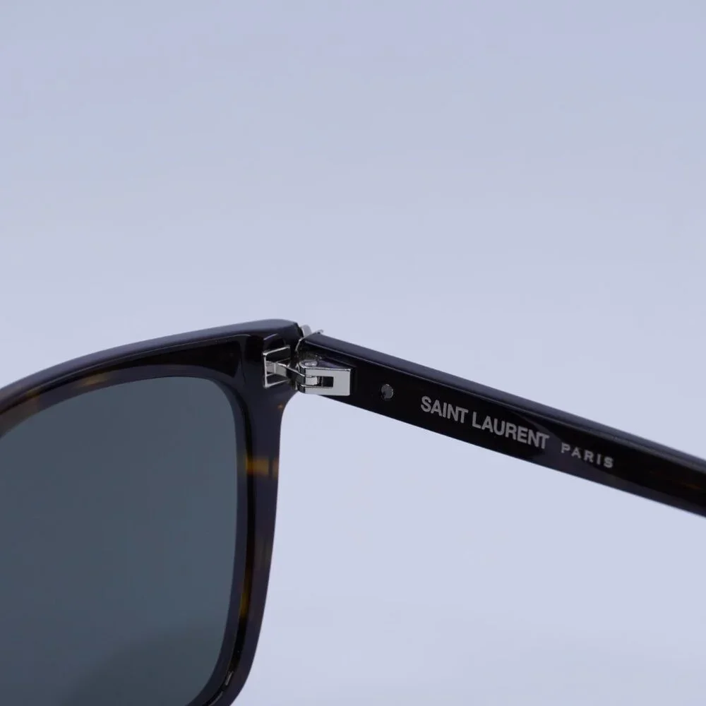 🕶️ New Saint Laurent SLM146 002 Sunglasses - Havana Frame, Grey Lenses - Picture 8 of 11